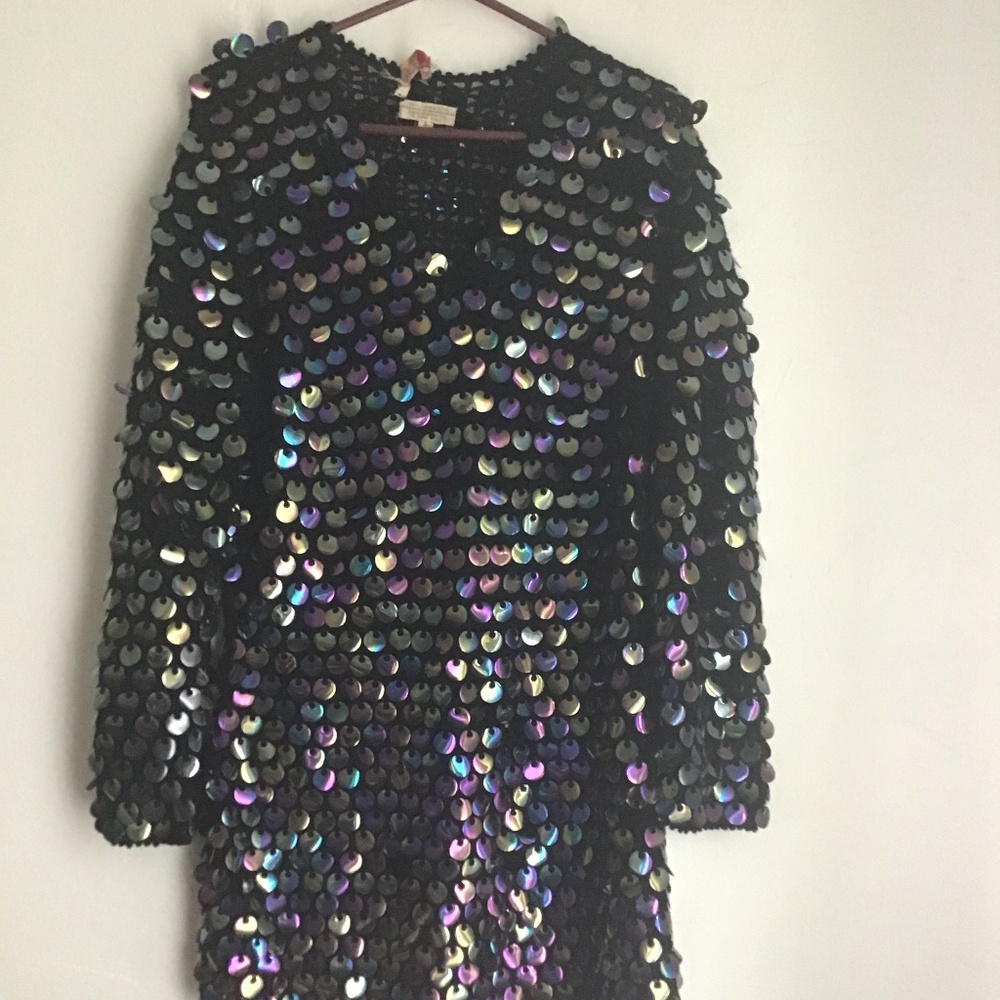 Vintage sweater with sequins 1960s
